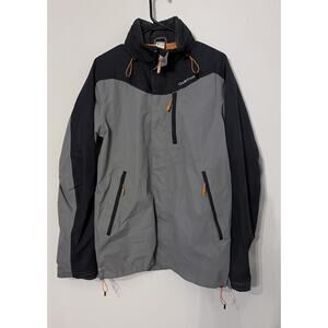 Jacket Womens Quechua L Gray Black Novadry Hooded Waterproof Hiking Shell